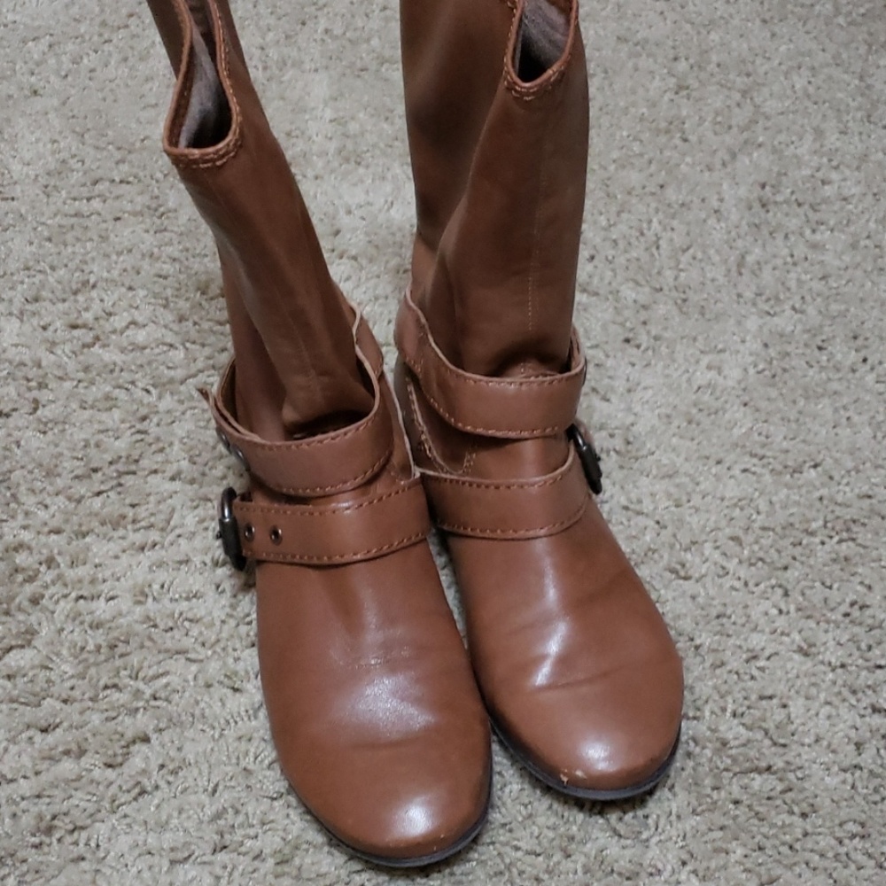 Womans Ankle Boots ( Leather ) Dark Natural Color